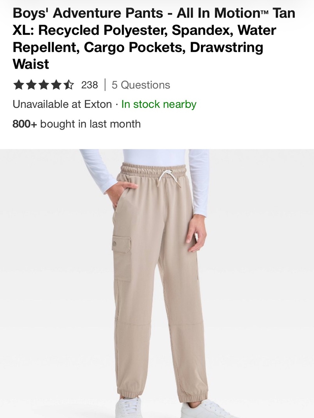 Boys Target Jogger Pants (6 pairs)